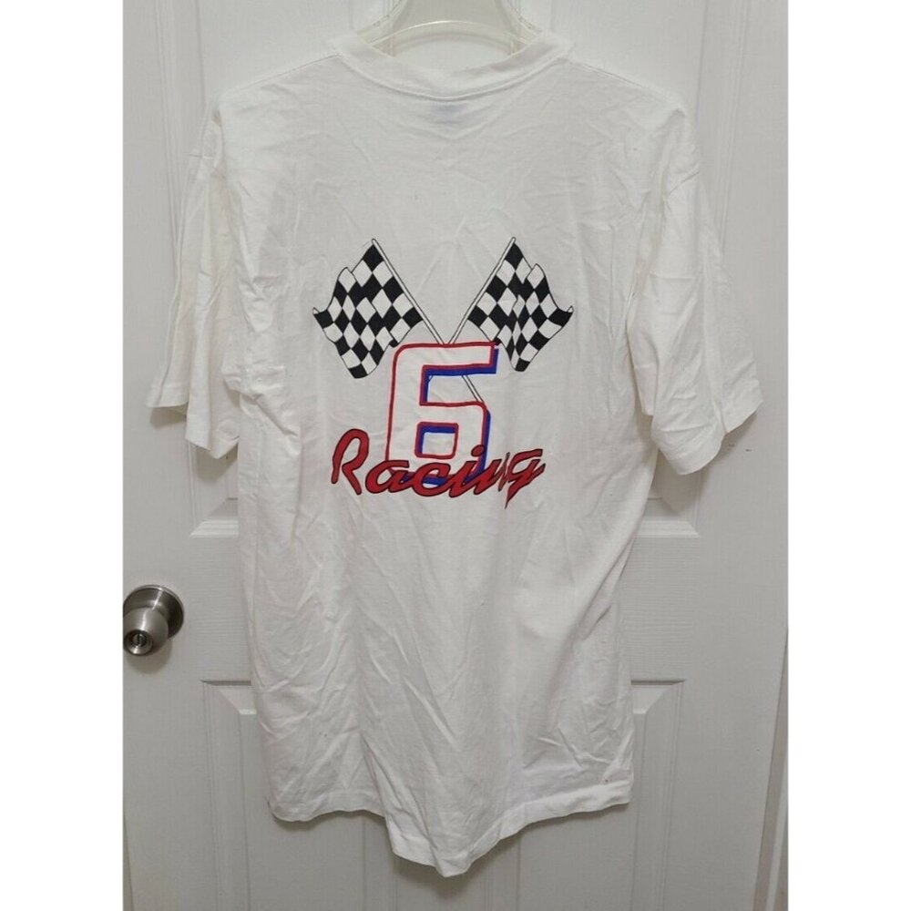 RARE Vtg 90s Harley Davidson Mark Martin #5 Nascar S/S T Shirt Checkered Flag XL